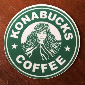 Kona coffee sticker